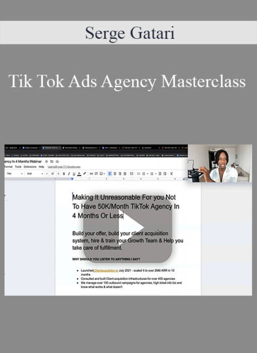 Serge Gatari - Tik Tok Ads Agency Masterclass